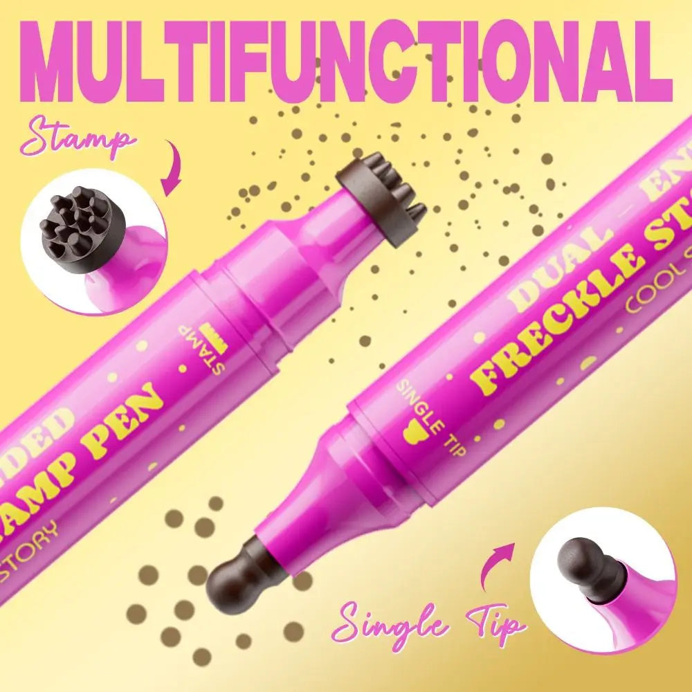 High Quality Dual-Ended Faux Freckle Stamp Smudge-proof Fast-drying Freckle Makeup Pencil Waterproof Long Lasting Freckle Pen