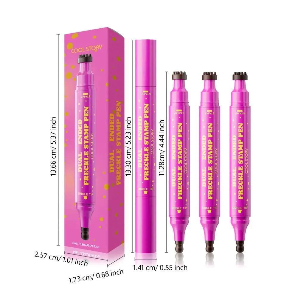 High Quality Dual-Ended Faux Freckle Stamp Smudge-proof Fast-drying Freckle Makeup Pencil Waterproof Long Lasting Freckle Pen
