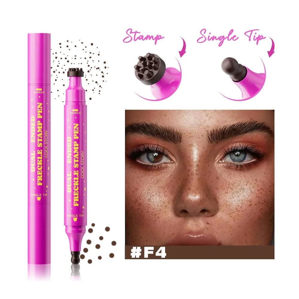 High Quality Dual-Ended Faux Freckle Stamp Smudge-proof Fast-drying Freckle Makeup Pencil Waterproof Long Lasting Freckle Pen